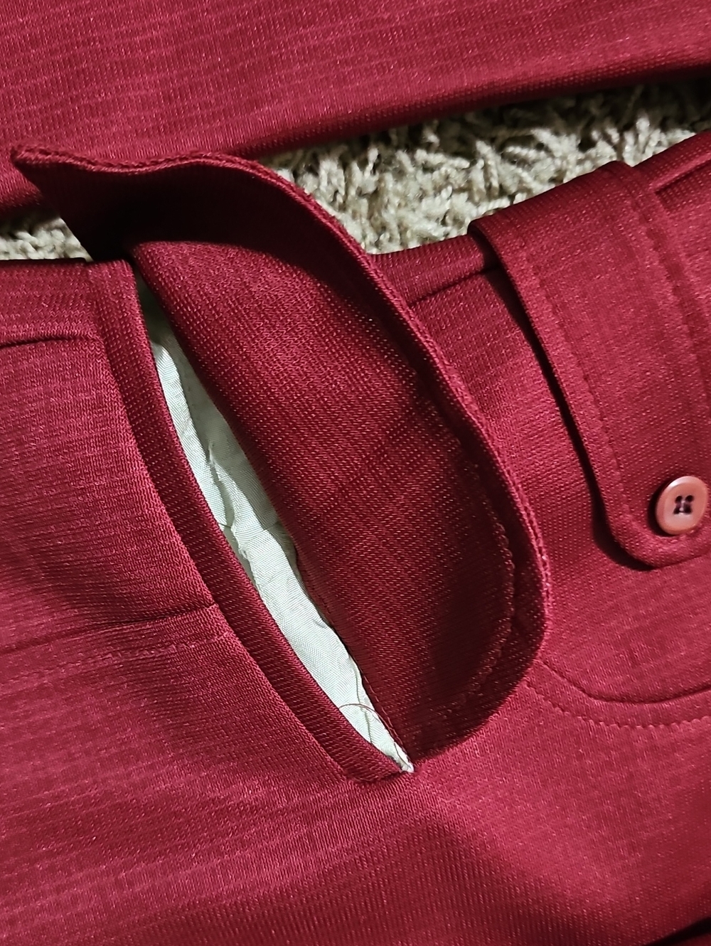 Vintage Mark Richards Blazer Suit Jacket Burgundy Sports Coat - Picture 5 of 9